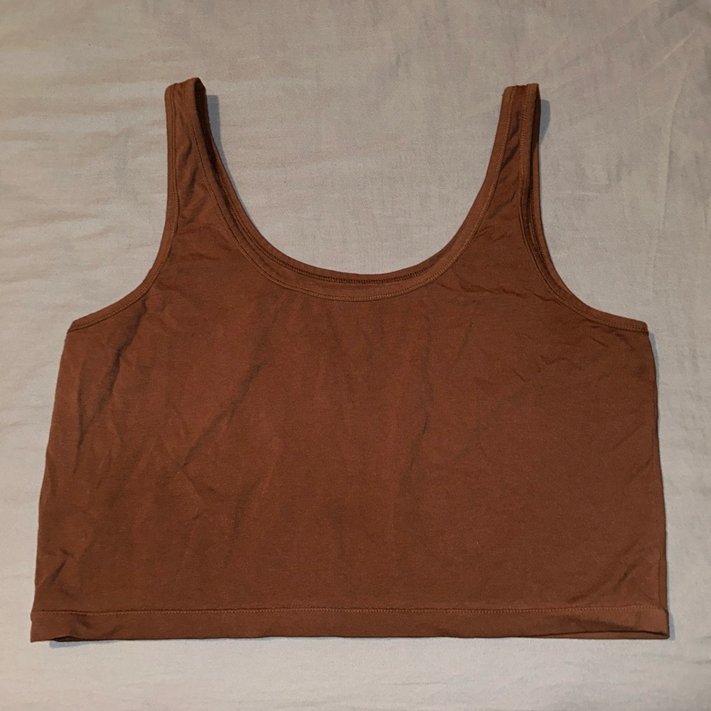 mate the label organic comfort crop tank size xl in womens